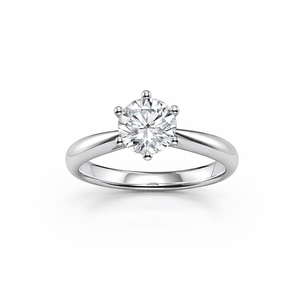 Everlight Round Solitaire Engagement Ring Moissanite/Lab Diamond