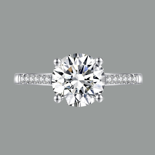 2.00ct Moissanite Diamond Engagement Ring, 925 Sterling Silver