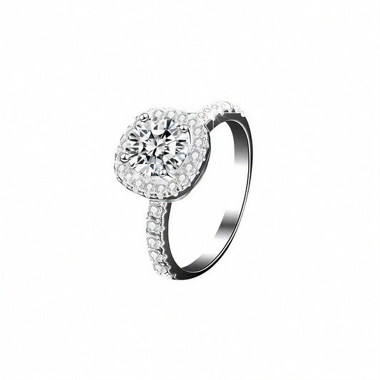 Heirloom Round Engagement Ring With Side Stones Moissanite/Lab Diamonds 1ct