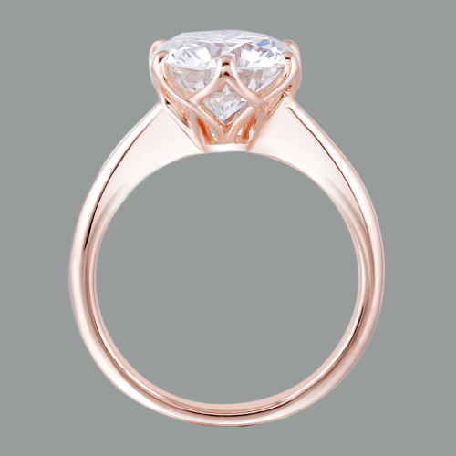 Round Cut Moissanite Engagement Ring, Classic Design