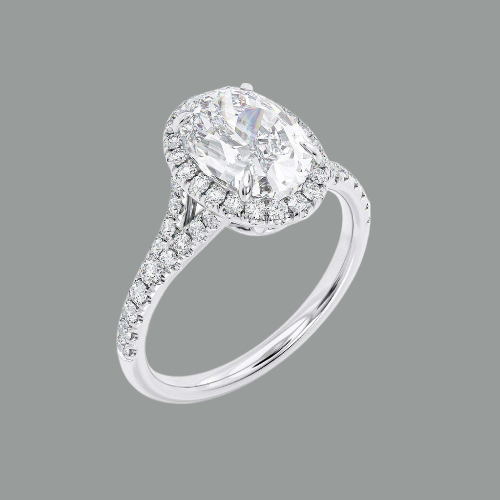 Oval Cut Moissanite, Classic Engagement Ring