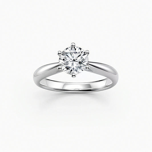 Everlight Round Solitaire Engagement Ring Moissanite/Lab Diamond
