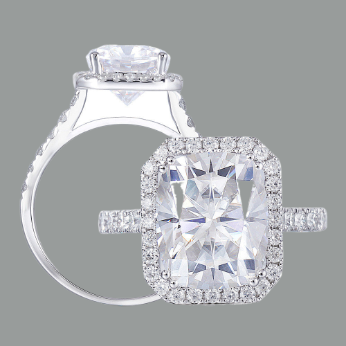 Cushion Cut Moissanite, Classic Engagement Ring