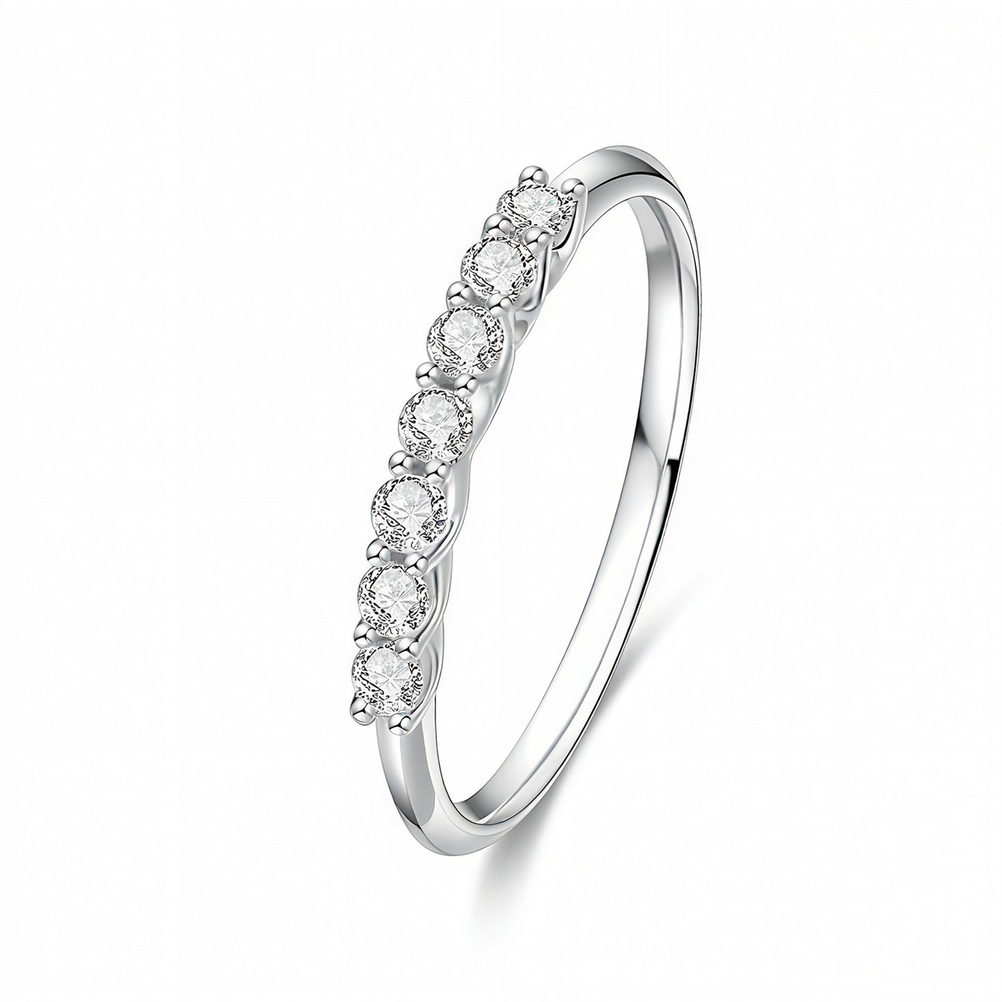 Opulence Round Anniversary/Wedding Band Moissanite/Lab Diamond 1ct