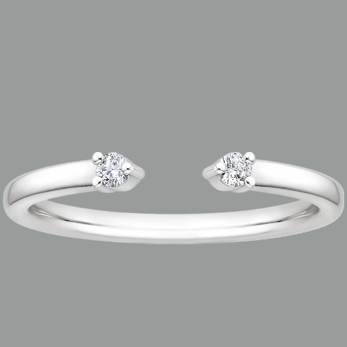 0.10ct Wedding Band, Delicate Half Eternity Ring