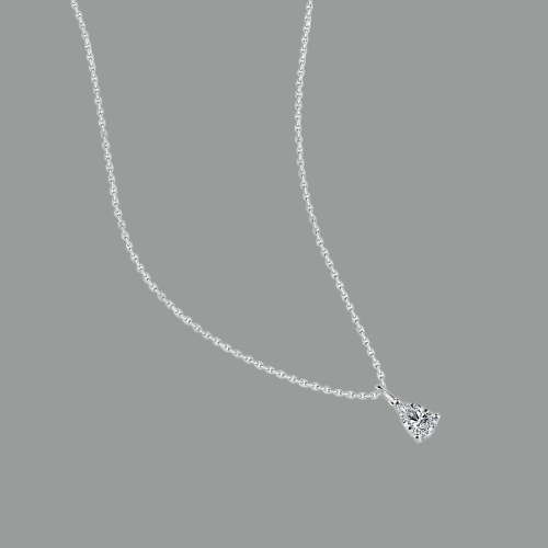 1.00ct Pear Cut Moissanite Pendant, 925 Sterling Silver