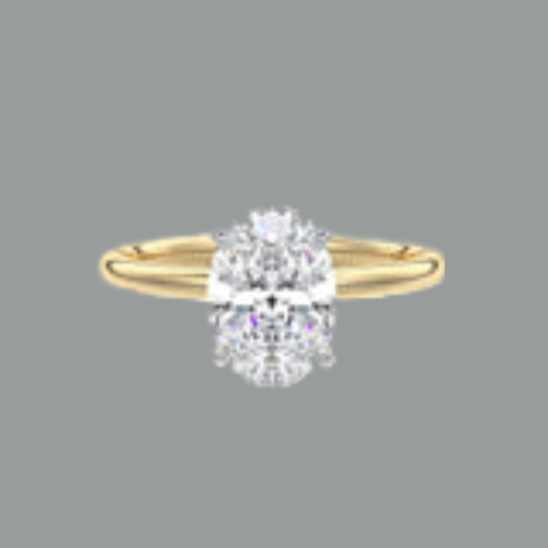 Oval Cut Classic Moissanite Engagement Ring
