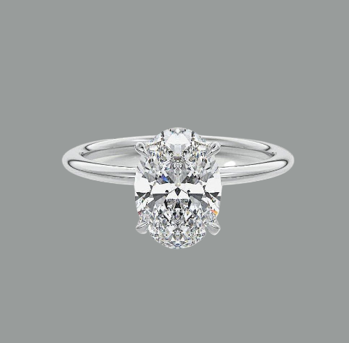 Oval Cut Classic Moissanite Engagement Ring