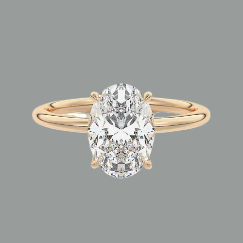 Oval Cut Classic Moissanite Engagement Ring