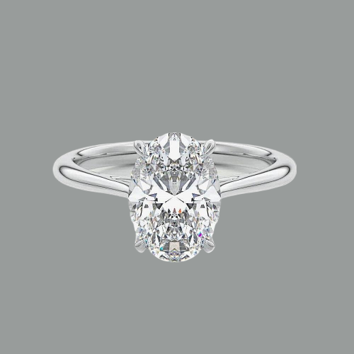 Oval Cut Classic Moissanite Engagement Ring