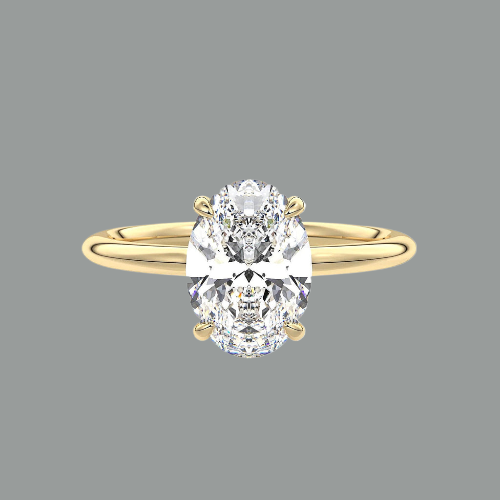 Oval Cut Modern Moissanite Ring