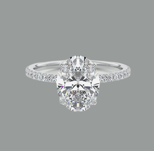 Oval Cut Classic Moissanite Engagement Ring