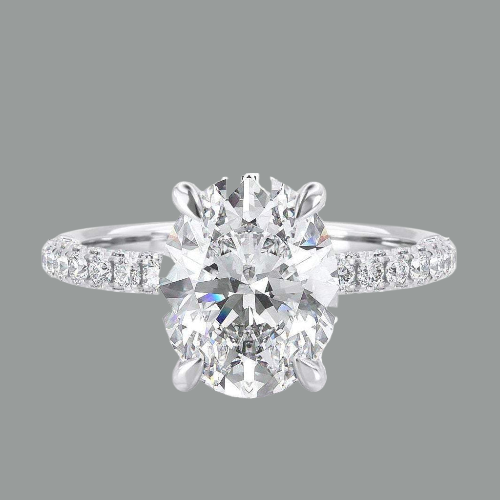 Oval Cut Moissanite, Classic Engagement Ring