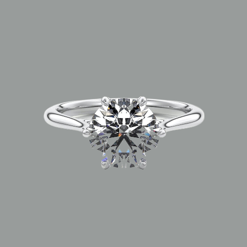 Round Cut Classic 6 Claw Moissanite Ring