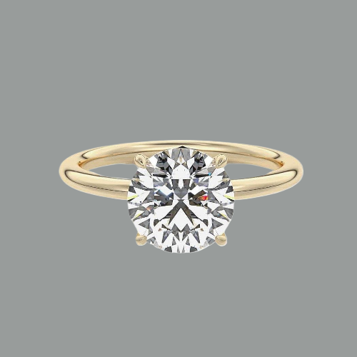 Round Cut Classic Moissanite Engagement Ring
