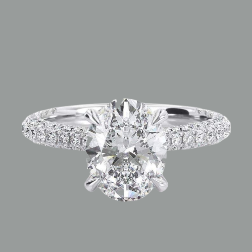 Oval Cut Moissanite, Classic Engagement Ring