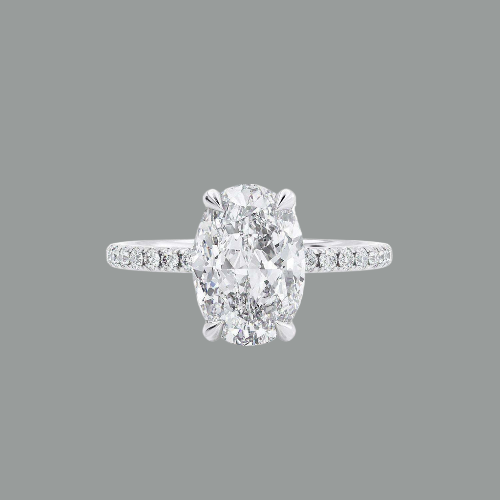 Oval Cut Moissanite, Classic Engagement Ring