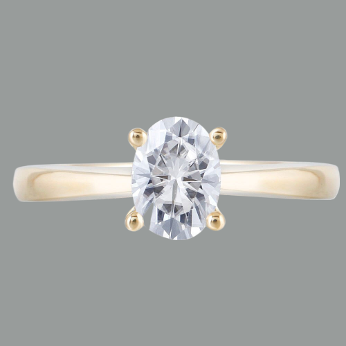 Oval Cut Moissanite, Classic Engagement Ring