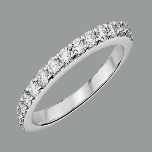 0.50ct Wedding Band, Delicate Half Eternity Ring