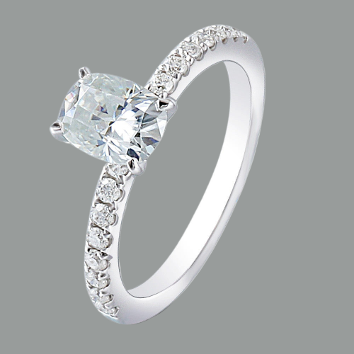 Oval Cut Moissanite, Classic Engagement Ring