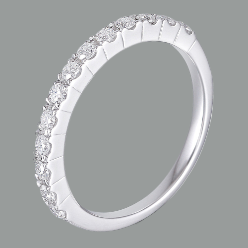 0.40ct Wedding Band, Delicate Half Eternity Ring