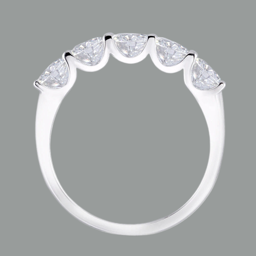 1.25ct Wedding Band, Classic Tiffany Design, 5 Stone Ring